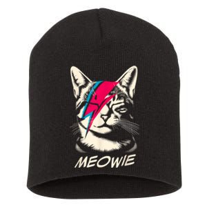 Meowie Cat Rock Music Concert Band Funny Cat Short Acrylic Beanie