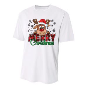 Merry Christmas Reindeer Women Family Matching Reindeer Performance Sprint T-Shirt