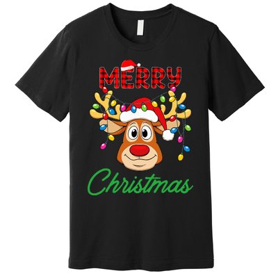 Merry Christmas Reindeer  Family Matching Reindeer  Premium T-Shirt