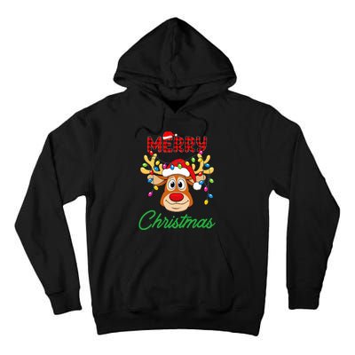 Merry Christmas Reindeer  Family Matching Reindeer  Tall Hoodie