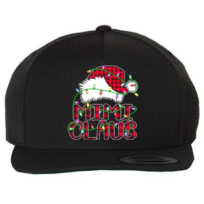 Mimi Claus Shirt Christmas Lights Pajama Family Matching Wool Snapback Cap