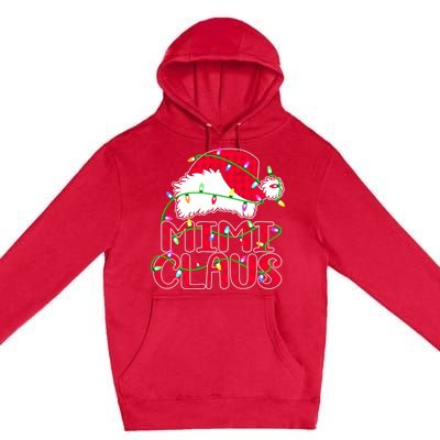 Mimi Claus Shirt Christmas Lights Pajama Family Matching Premium Pullover Hoodie