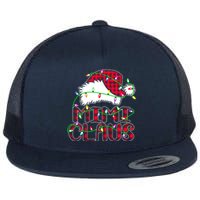 Mimi Claus Shirt Christmas Lights Pajama Family Matching Flat Bill Trucker Hat