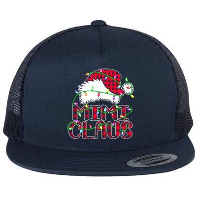 Mimi Claus Shirt Christmas Lights Pajama Family Matching Flat Bill Trucker Hat