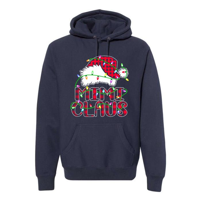 Mimi Claus Shirt Christmas Lights Pajama Family Matching Premium Hoodie