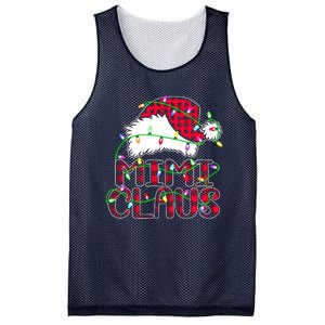 Mimi Claus Shirt Christmas Lights Pajama Family Matching Mesh Reversible Basketball Jersey Tank