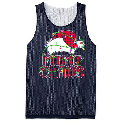 Mimi Claus Shirt Christmas Lights Pajama Family Matching Mesh Reversible Basketball Jersey Tank