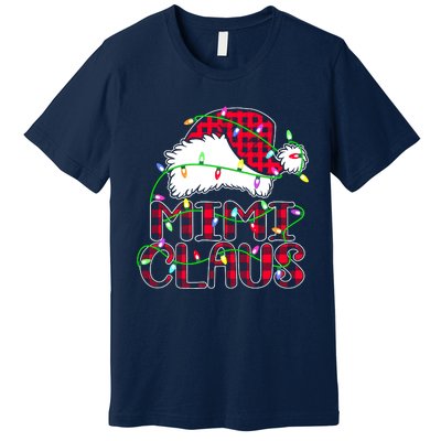 Mimi Claus Shirt Christmas Lights Pajama Family Matching Premium T-Shirt