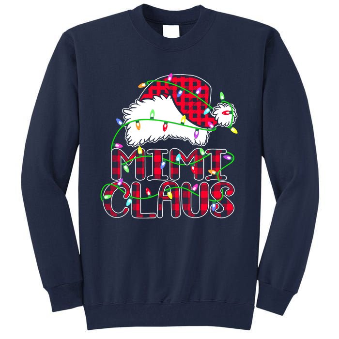 Mimi Claus Shirt Christmas Lights Pajama Family Matching Tall Sweatshirt