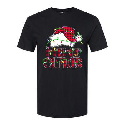 Mimi Claus Shirt Christmas Lights Pajama Family Matching Softstyle CVC T-Shirt