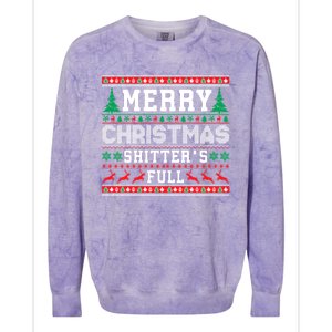 Merry Christmas Shitters Full Christmas VacationChristmas Vacation Colorblast Crewneck Sweatshirt