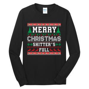 Merry Christmas Shitters Full Christmas VacationChristmas Vacation Tall Long Sleeve T-Shirt