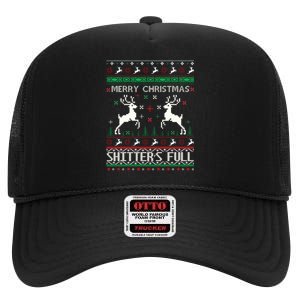 Merry Christmas Shitters Full Movie Ugly Christmas Christmas VacationChristmas V High Crown Mesh Back Trucker Hat