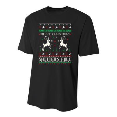 Merry Christmas Shitters Full Movie Ugly Christmas Christmas VacationChristmas V Youth Performance Sprint T-Shirt