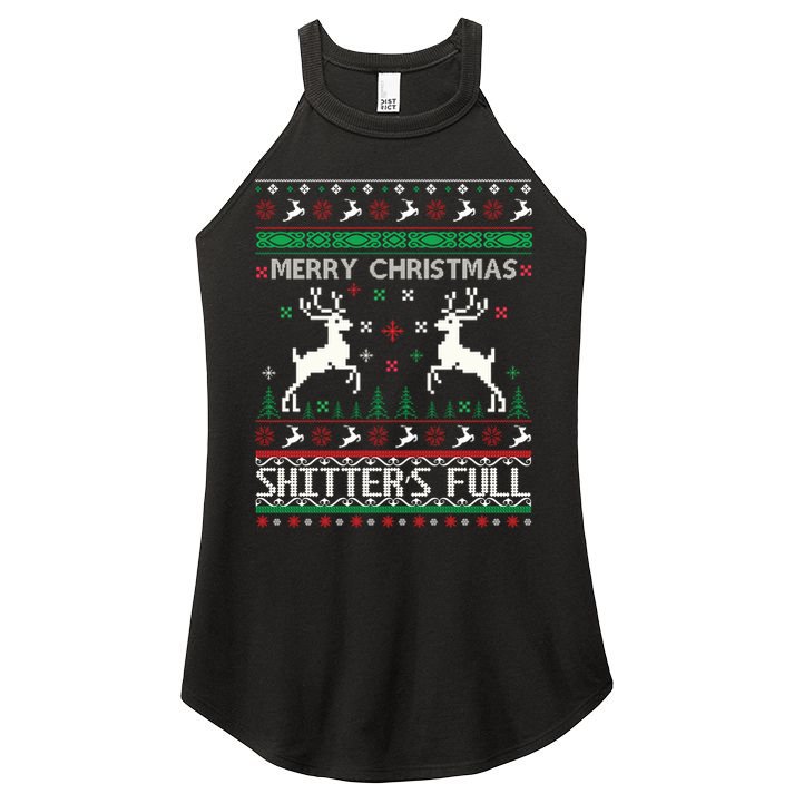 Merry Christmas Shitters Full Movie Ugly Christmas Christmas VacationChristmas V Women's Perfect Tri Rocker Tank