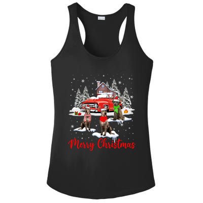 Merry Christmas Santa Reindeer Irish Wolfhound With Truck Meaningful Gift Ladies PosiCharge Competitor Racerback Tank