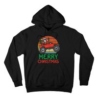 Merry Christmas Santa Monster Truck Xmas Hoodie