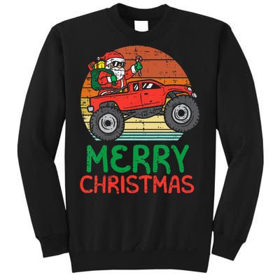 Merry Christmas Santa Monster Truck Xmas Sweatshirt