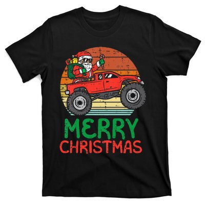 Merry Christmas Santa Monster Truck Xmas T-Shirt