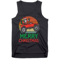 Merry Christmas Santa Monster Truck Xmas Tank Top