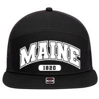 Maine Collegiate Style 1820 7 Panel Mesh Trucker Snapback Hat