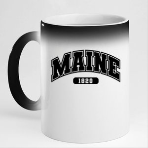 Maine Collegiate Style 1820 11oz Black Color Changing Mug