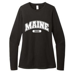 Maine Collegiate Style 1820 Womens CVC Long Sleeve Shirt