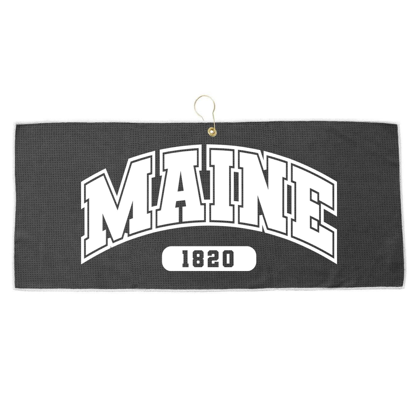 Maine Collegiate Style 1820 Large Microfiber Waffle Golf Towel