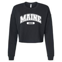 Maine Collegiate Style 1820 Cropped Pullover Crew