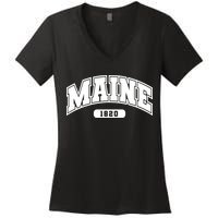 Maine Collegiate Style 1820 Women's V-Neck T-Shirt