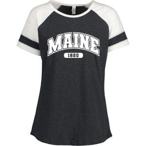 Maine Collegiate Style 1820 Enza Ladies Jersey Colorblock Tee