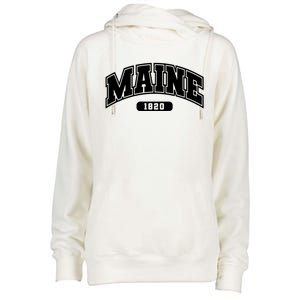 Maine Collegiate Style 1820 Womens Funnel Neck Pullover Hood