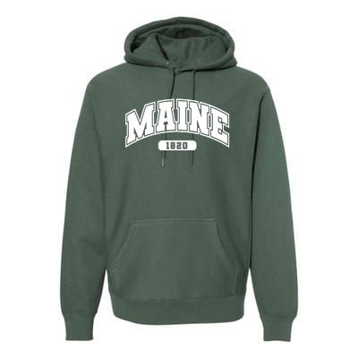 Maine Collegiate Style 1820 Premium Hoodie