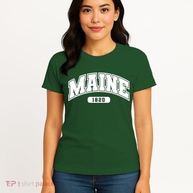 Maine Collegiate Style 1820 Womens T-Shirt