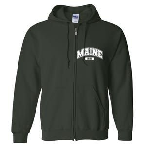 Maine Collegiate Style 1820 Full Zip Hoodie