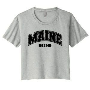 Maine Collegiate Style 1820 Women's Crop Top Tee