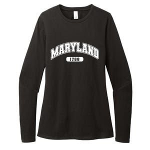 Maryland Collegiate Style 1788 Womens CVC Long Sleeve Shirt