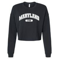 Maryland Collegiate Style 1788 Cropped Pullover Crew