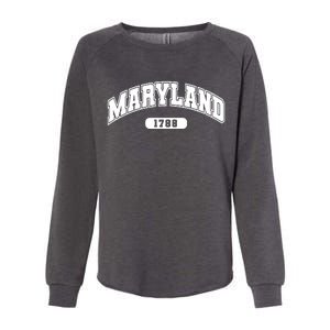 Maryland Collegiate Style 1788 Womens California Wash Sweatshirt