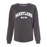 Maryland Collegiate Style 1788 Womens California Wash Sweatshirt