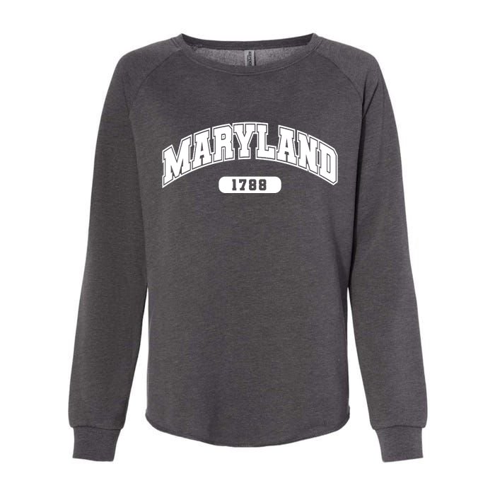 Maryland Collegiate Style 1788 Womens California Wash Sweatshirt