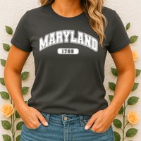 Maryland Collegiate Style 1788 Womens T-Shirt