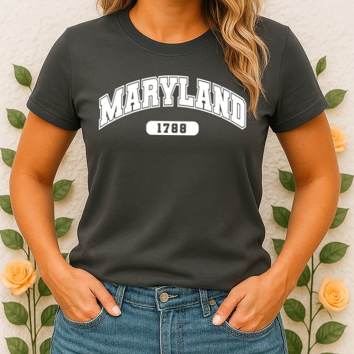 Maryland Collegiate Style 1788 Womens T-Shirt