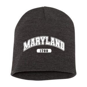 Maryland Collegiate Style 1788 Short Acrylic Beanie