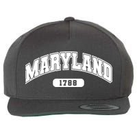 Maryland Collegiate Style 1788 Wool Snapback Cap