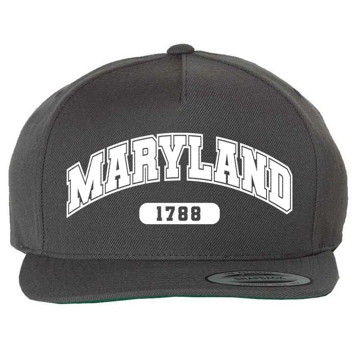 Maryland Collegiate Style 1788 Wool Snapback Cap