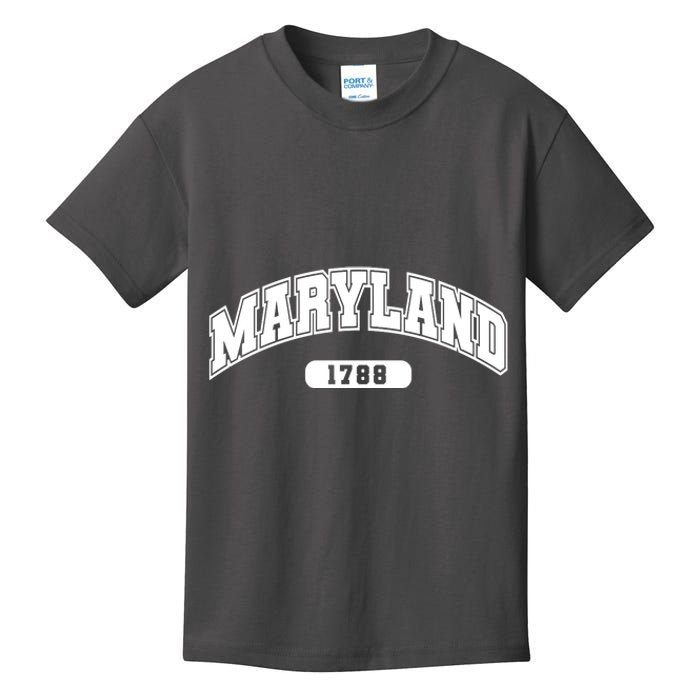 Maryland Collegiate Style 1788 Kids T-Shirt