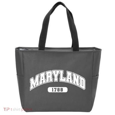 Maryland Collegiate Style 1788 Zip Tote Bag