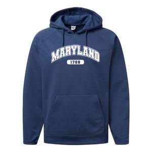 Maryland Collegiate Style 1788 Performance Fleece Hoodie