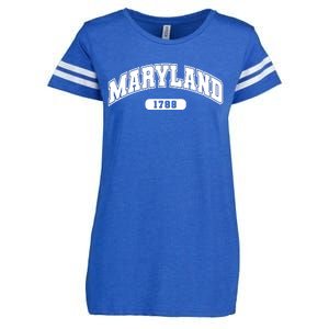 Maryland Collegiate Style 1788 Enza Ladies Jersey Football T-Shirt